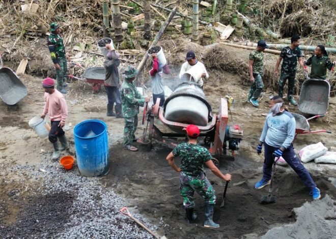 Rabat Beton TMMD Ke-129 Bangli Dukung Kelancaran Distribusi Hasil Pertanian Warga