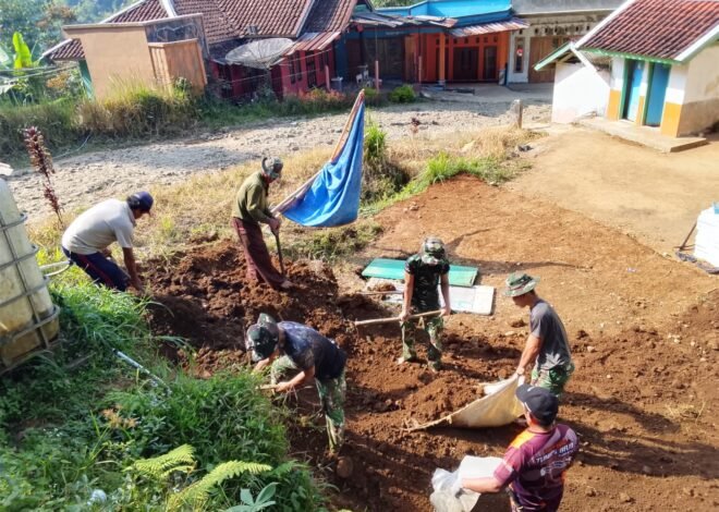 Gotong Royong Jadi Kekuatan Satgas TMMD Ke-129 Kodim 0608/Cianjur Tuntaskan Pembangunan MCK