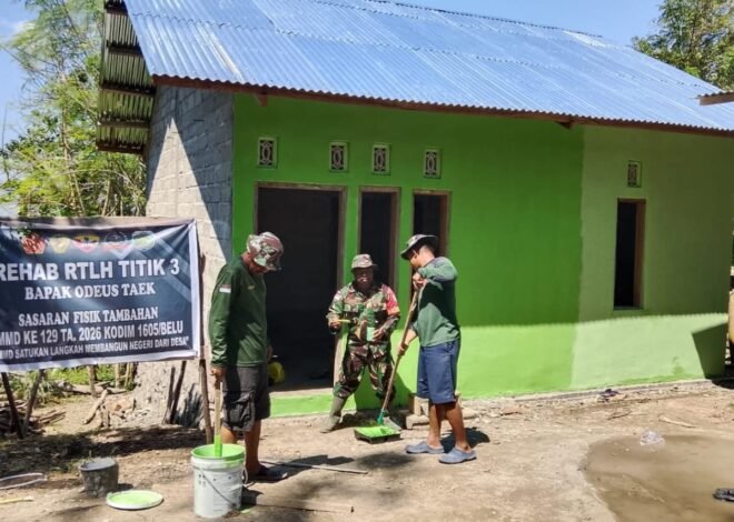 Pembangunan Rumah Odeus Taek: Wujud Sinergi TNI dan Masyarakat