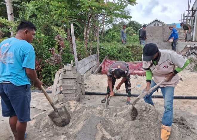 Satgas TMMD Lanjutkan Pembangunan Dudukan Tandon Program Manunggal Air Bersih di Desa Umbele Lama