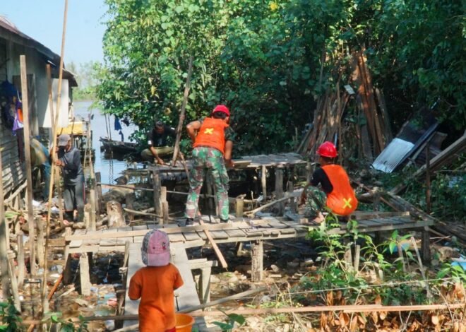 Semangat Gotong Royong Warnai Pemasangan Tiang RTLH SAS 4 Milik Bapak Ilham