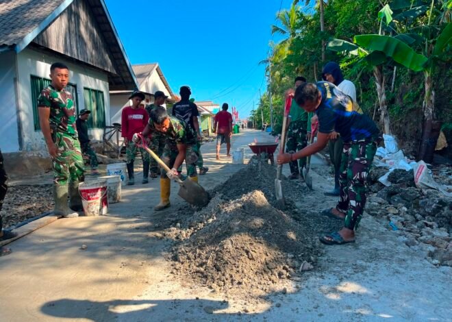 Pekerjaan Rabat Jalan Beton Memasuki Tahap Finishing