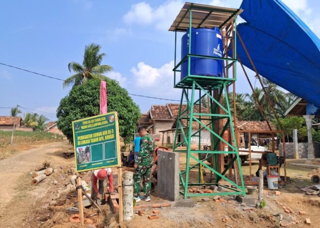 Warga sangat Bersyukur. Sumur Bor dan Bangunan Fisik TMMD ke-129 di Baru Raharja Hampir Rampung