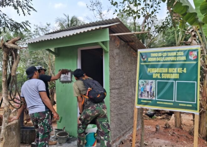 Prasasti MCK TMMD ke-129 Jadi Simbol Kemanunggalan TNI dan Rakyat di Baru Raharja