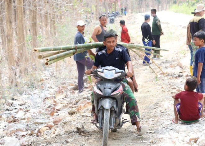 Senyum Hangat Prajurit di Desa Tlemang: Saat Bahu Satgas TMMD dan Warga Bahu-Membahu Sambut Agustus