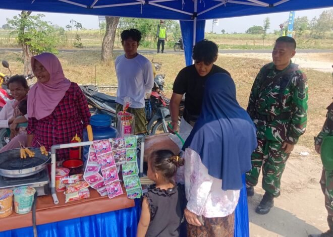Seteguk Kesegaran Es Dawet Yogik: Cerita Manis Kemanunggalan TNI dan Warga di TMMD 129 Bojonegoro