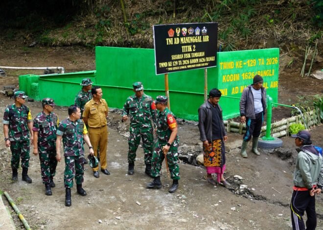 Tim Wasev Tinjau Program TNI Manunggal Air di Lokasi TMMD ke-129 Kodim 1626/Bangli