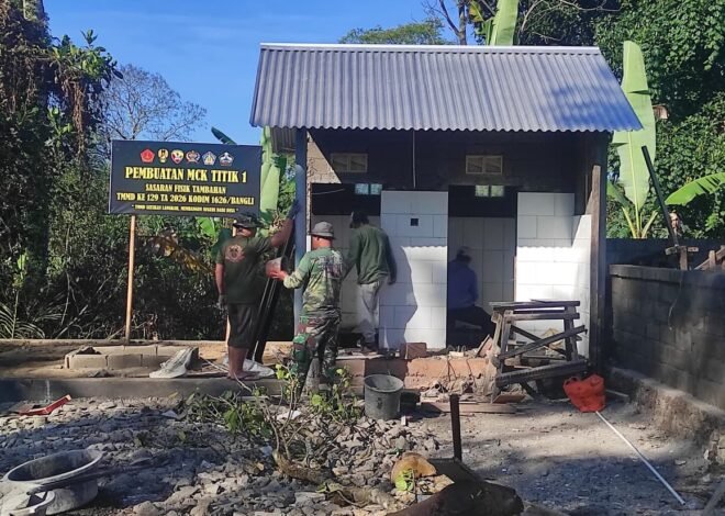 TMMD Ke-129 Bangli Fokus Jaga Kualitas Pembangunan MCK Meski Pekerjaan Terus Dipercepat