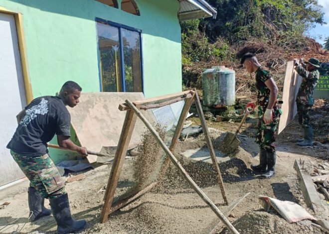 Pekerjaan MCK Masjid Desa Polewali Masuki Tahap Pengaplasan dan Pemasangan Keramik Lantai