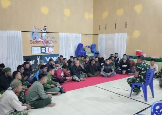 Apel Malam Jadi Bentuk Kesiapsiagaan, Pasi Ter Kodim 1407/Bone Cek Personel Satgas TMMD Ke-129