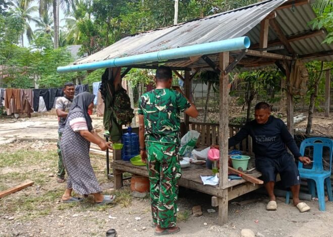 Secangkir Kopi dan Hidangan Sederhana, Cara Warga Lhok Panah Menjamu Satgas TMMD Ke-129 Kodim 0102/Pidie