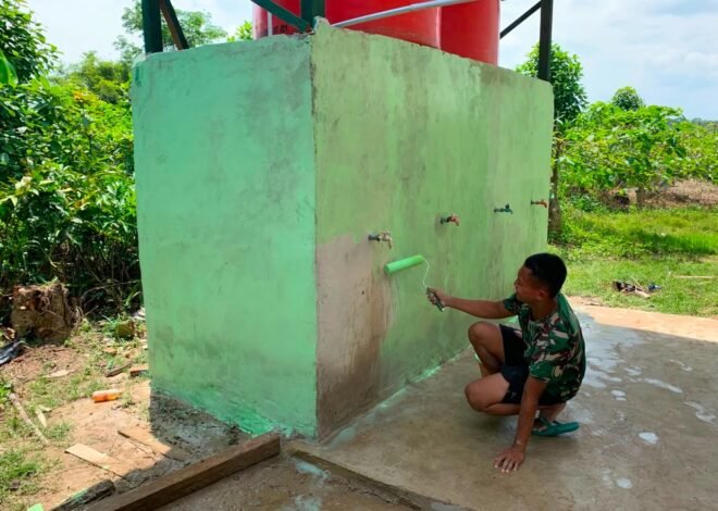 Sumur Bor Masjid Al-Hidayah Segera Dimanfaatkan, Satgas TMMD 129 Kodim 1206/Putussibau Percepat Tahap Finishing