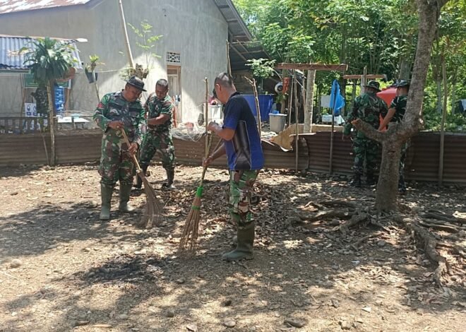 Persiapan Pembangunan MCK dan Sumur Bor Digerakkan Satgas TMMD Bersama Warga