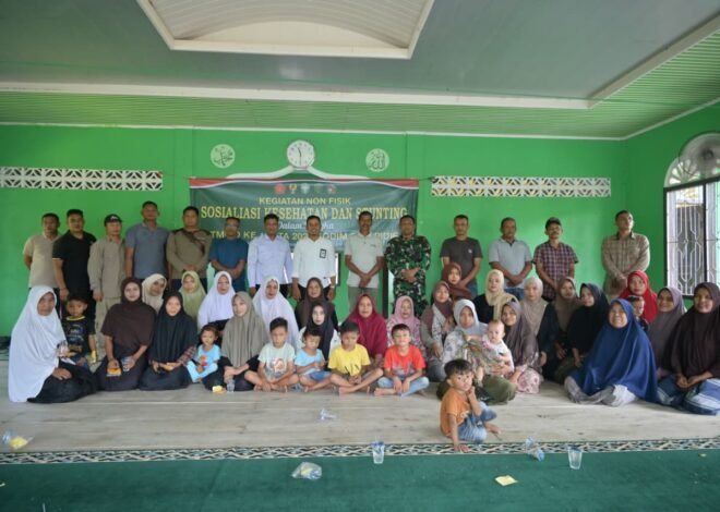 Satgas TMMD ke-129 Kodim 0102/Pidie Gandeng Dinas Sosial Edukasi Warga Cegah Stunting