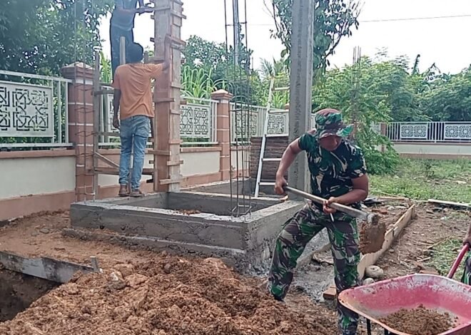 Bangun Sanitasi Layak di TPU Blang Cot, Satgas TMMD Ke-129 Kodim 0102/Pidie Wujudkan Kepedulian untuk Masyarakat