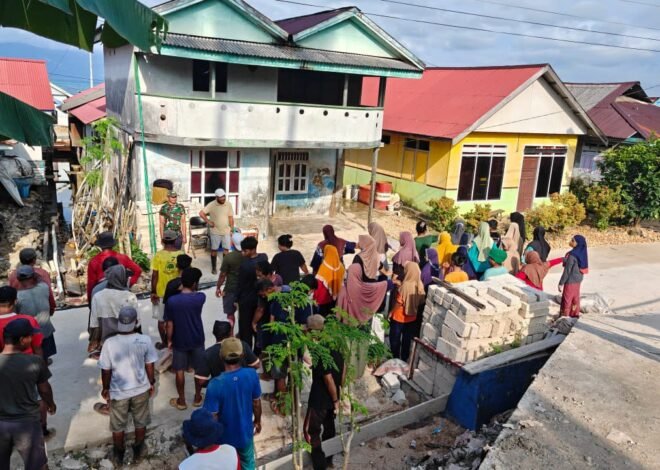 Warga Desa Polewali Kompak Laksanakan Kerja Bakti di Masjid, Diawali Apel Bersama