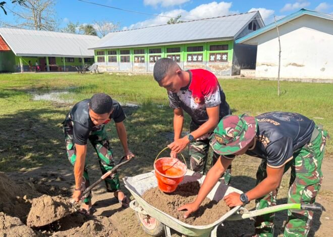 Program TMMD 129 Kodim Belu Suport Sanitas di Sekolah