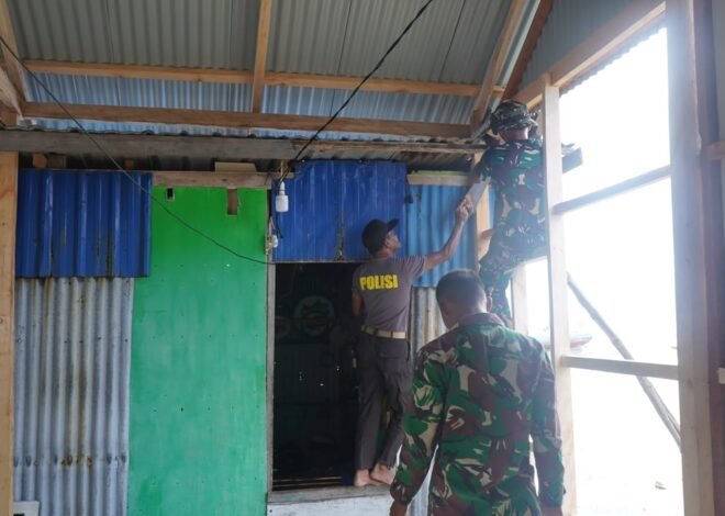 Sinergitas TNI, Polri, dan Masyarakat Warnai Renovasi RTLH Milik Ibu Syamsiah di Desa Umbele