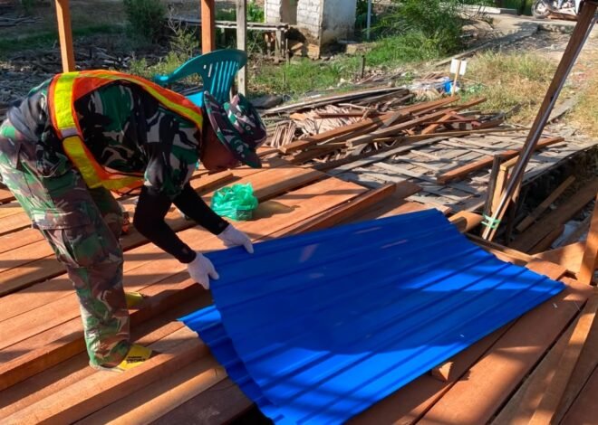 Tahap Atap Dimulai, Pembangunan RTLH Sasaran 5 TMMD Ke-129 Masuki Fase Penting