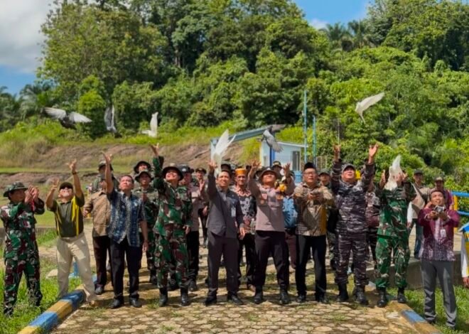 TMMD Ke-129 Kodim 0911/Nunukan Tebar Bibit Ikan Lokal dan Lepas Burung Merpati