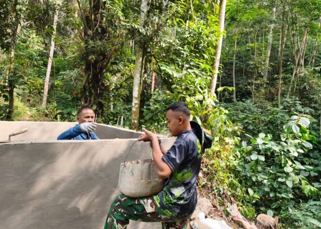 Bak Penampungan Air TMMD Ke-129 Kodim 0608/Cianjur Mulai Terbentuk, Langkah Penting Menuju Layanan Air Bersih