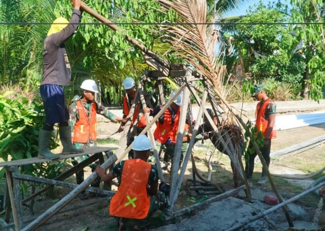 TMMD Reguler Ke-129 Hadirkan Solusi Air Bersih Melalui Pembangunan Sumur Bor Sasaran 3