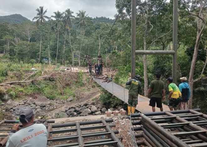 Kerja Sama TNI dan Masyarakat di Bone Mempercepat Pembangunan Jembatan