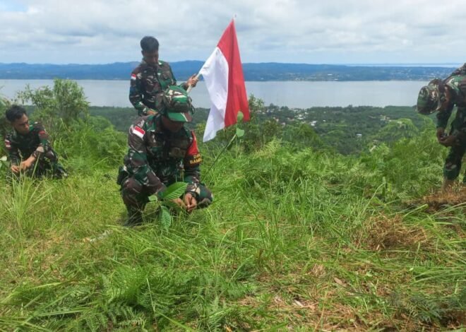 TMMD Kodim 0911/Nunukan Gandeng Mahasiswa KKN UBT Hijaukan Perbatasan dengan Penanaman Pohon Buah