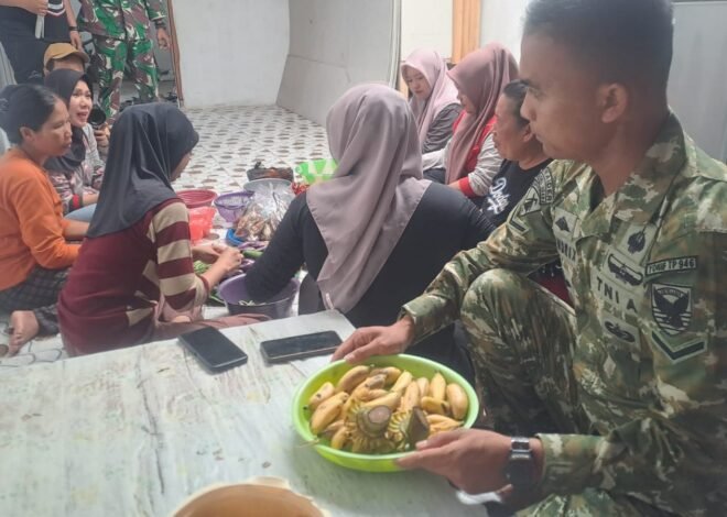 Persiapan Ngagung Dimulai, Satgas TMMD Kodim 0413/Bangka Bantu Warga Olah Hidangan Tradisional