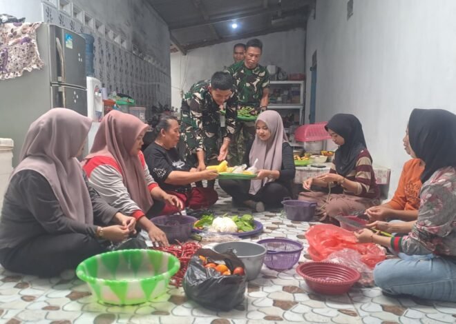 Bangun Kebersamaan Lewat Ngagung, Satgas TMMD Kodim 0413/Bangka Pererat Silaturahmi dengan Warga