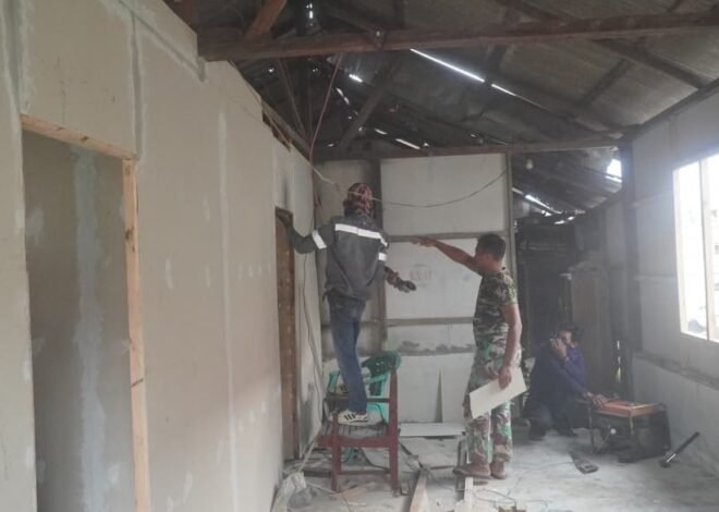 Renovasi RTLH Bapak Suhardin di Desa Umbele Lama Masuki Tahap Pemasangan Kalsiboard dan Pengecatan