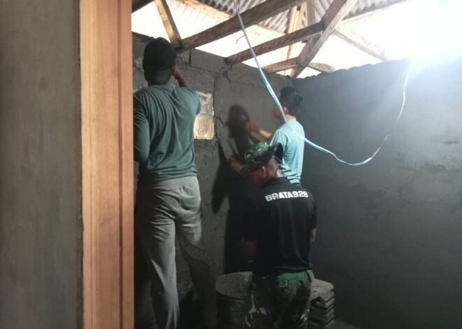 Cuaca Cerah Dimanfaatkan Satgas TMMD Ke-129 Kodim 1626/Bangli Percepat Sasaran Fisik