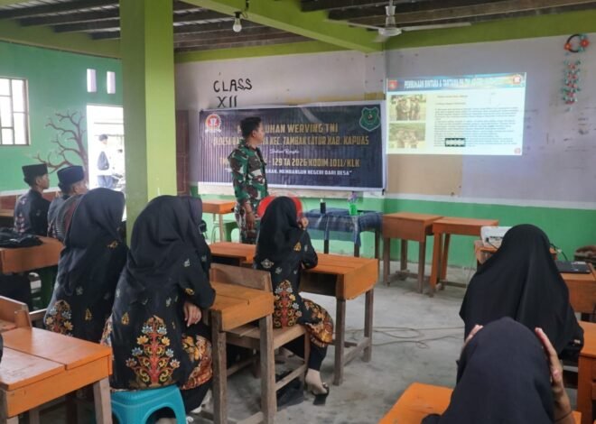 Penyuluhan Werving TNI TMMD Ke-129 Perkuat Wawasan Kebangsaan Pemuda Desa Bandar Raya