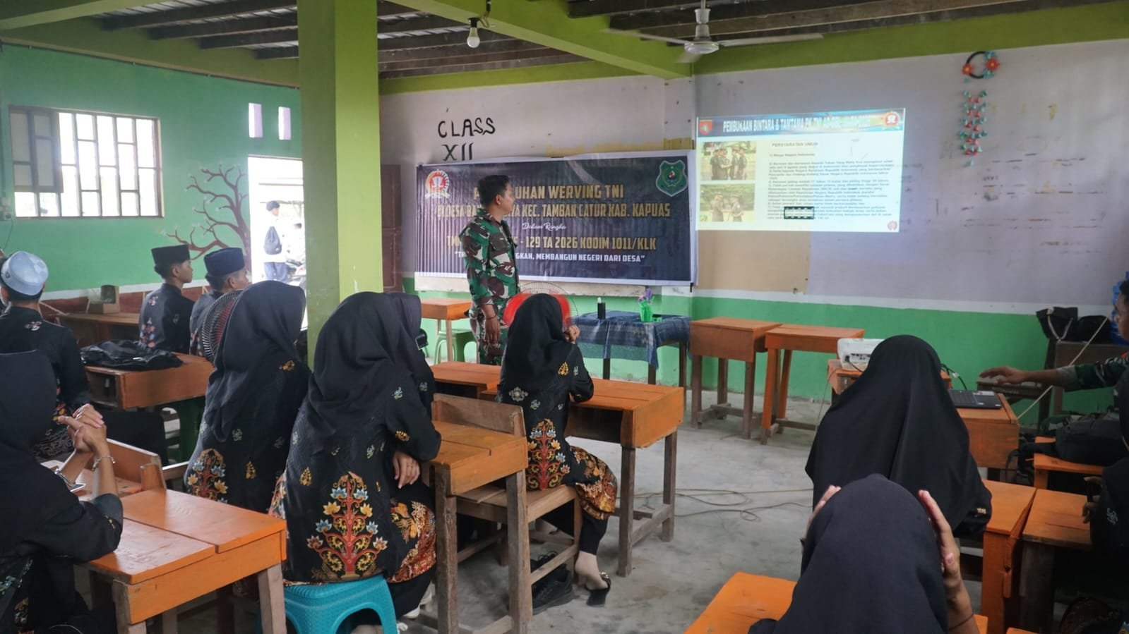 Penyuluhan Werving TNI TMMD Ke-129 Perkuat Wawasan Kebangsaan Pemuda Desa Bandar Raya