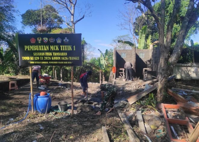Pembangunan MCK TMMD Ke-129 Wujudkan Lingkungan Sehat bagi Warga Desa Sekardadi
