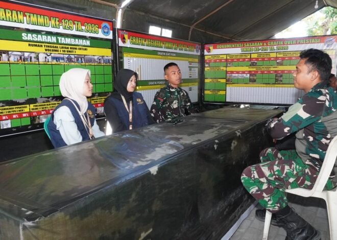 Perkuat Kolaborasi Pemuda dan Prajurit, Satgas TMMD 129 Gelar Briefing dan Koordinasi Bersama Mahasiswa KKN di Desa Tlemang