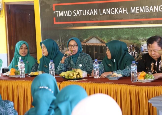 Dukung TMMD 129, DPMD dan TP PKK Lamongan Gelar Pembinaan Administrasi serta Pemberian Nutrisi Ibu Hamil di Desa Tlemang