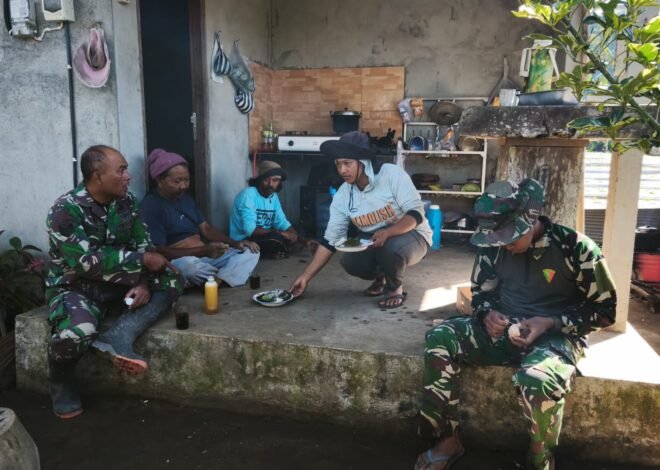 Secangkir Kopi Jadi Ruang Satgas TMMD Ke-129 Serap Aspirasi Masyarakat Desa Sekardadi