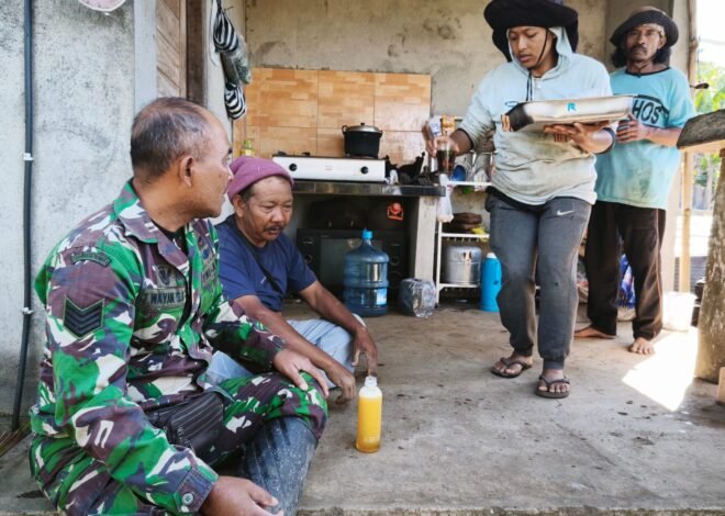 Di Balik Kesibukan TMMD, Satgas Kodim 1626/Bangli Bangun Keakraban Bersama Warga