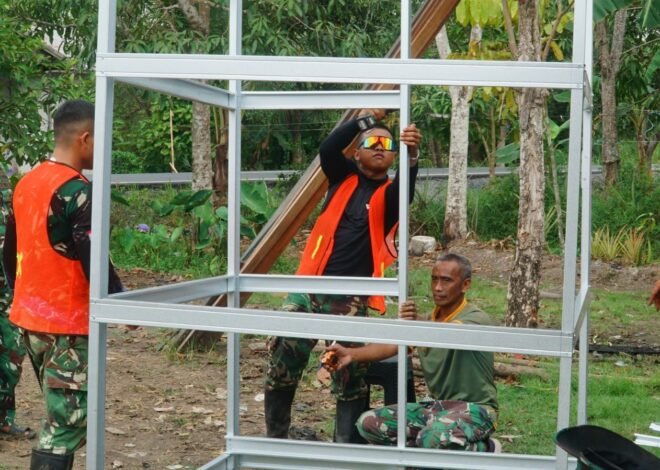 Perakitan MCK Sasaran 1 TMMD Ke-129 Jadi Langkah Nyata Tingkatkan Kesehatan Masyarakat