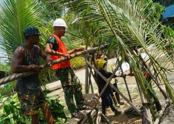 Semangat Gotong Royong Warnai Pengeboran Sumur Bor Sasaran 3 TMMD Ke-129
