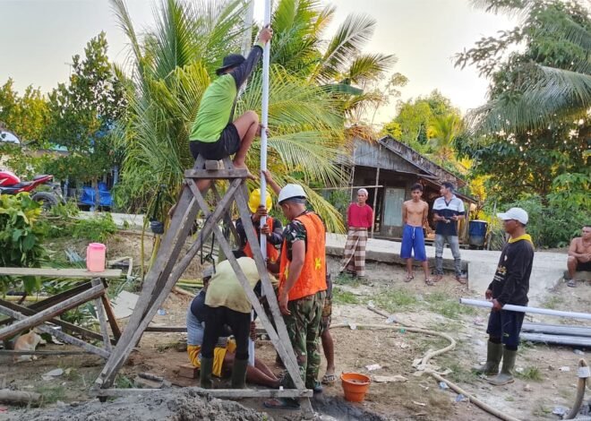 TMMD Ke-129 Kapuas Akselerasi Kesejahteraan Desa Lewat Pemasangan Pipa Sumur Bor