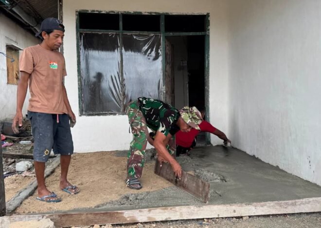 Renovasi RTLH Bapak Hardi di Desa Pulau Dua Masuki Tahap Pengecoran Lantai dan Tangga