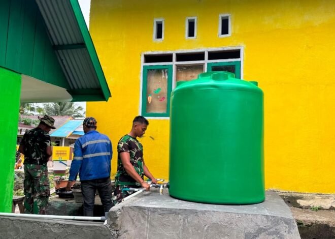 Program Manunggal Air Bersih di SDN Umbele Masuki Tahap Pengecatan Tandon Air