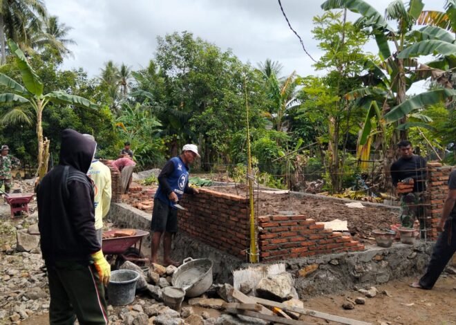 Satgas TMMD Ke-129 Kodim 1404/Pinrang Terus Kebut Pembangunan RTLH di Kecamatan Tiroang