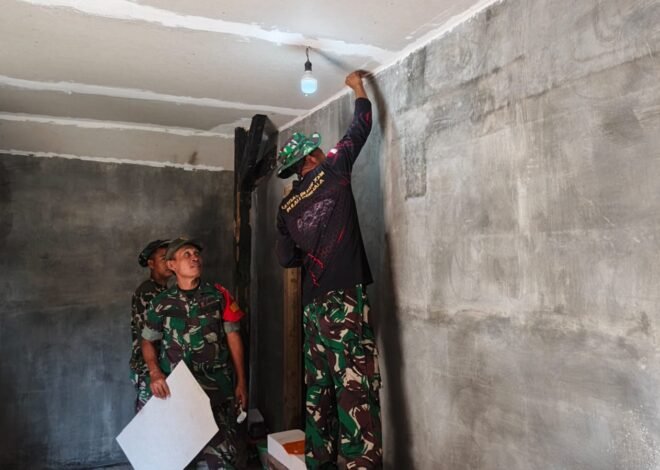 Babinsa Pastikan Kualitas Pembangunan Sasaran Fisik TMMD ke-129 Tetap Terjaga