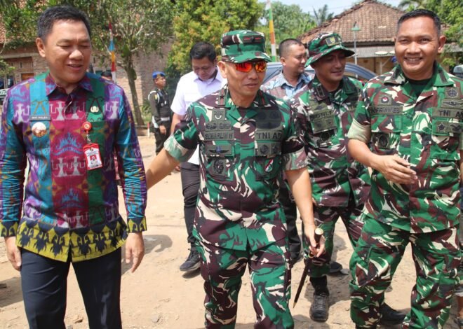 Danrem 043/Gatam Tinjau Progres Pembangunan Fisik TMMD Ke-129 di Lampung Utara