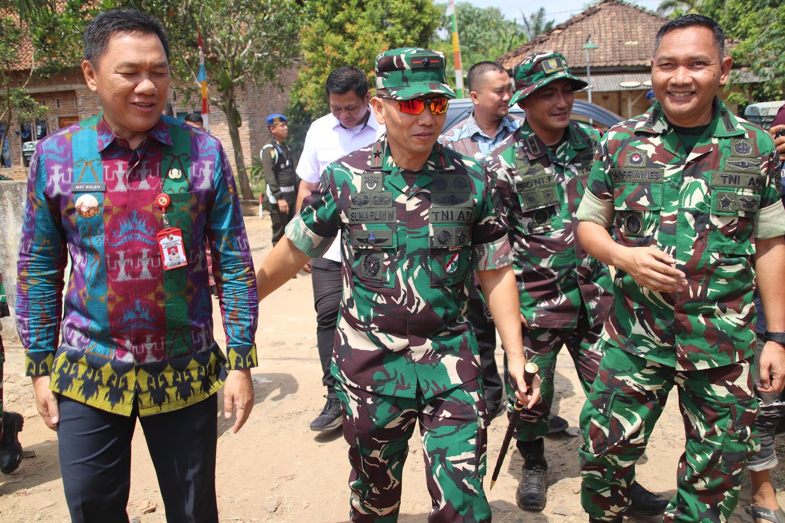 Danrem 043/Gatam Tinjau Progres Pembangunan Fisik TMMD Ke-129 di Lampung Utara