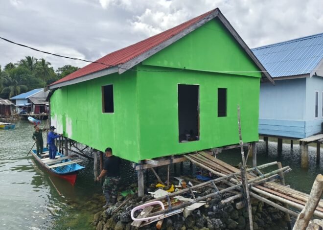 Pengecatan RTLH Milik Ibu Salawiah Masuki Tahap Finishing, bukti nyata kinerja satgas TMMD