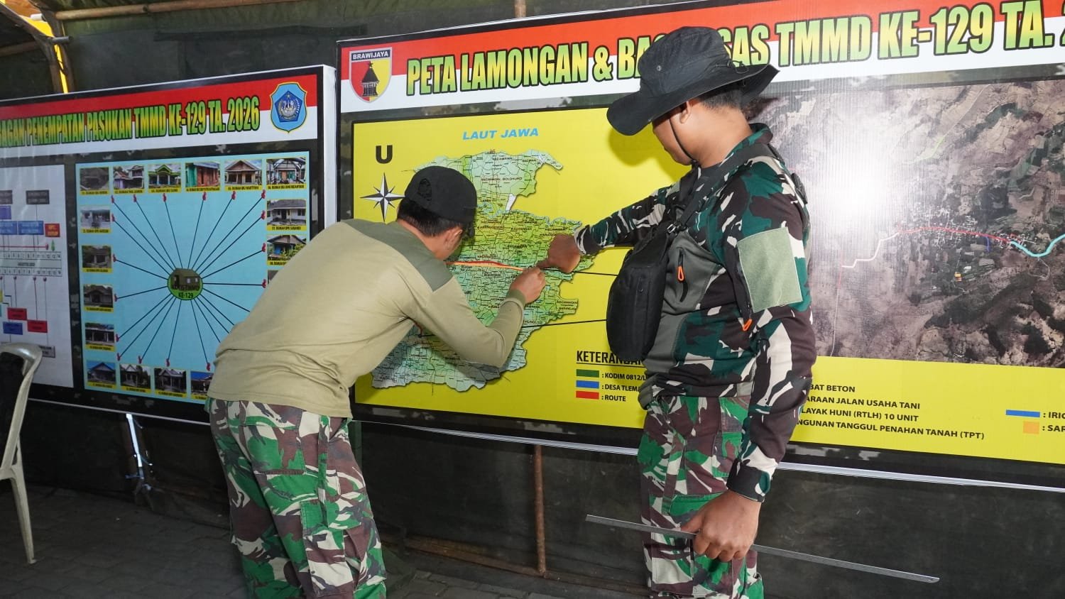 Pemetaan Lokasi Peliputan Percepat Respons Tim Penerangan Kodim 0812/Lamongan di Lapangan